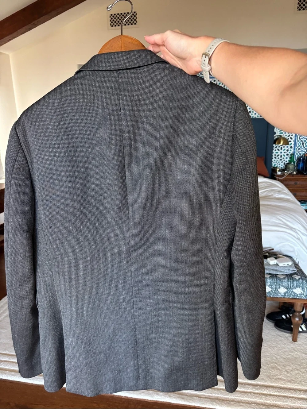 Burberry Gray Textured Men's Sport Coat